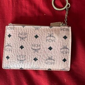 MCM Blush Pink Logo Pouch